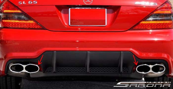 Custom Mercedes SL  Convertible Exhaust Tips (2003 - 2011) - $450.00 (Part #MB-008-ET)